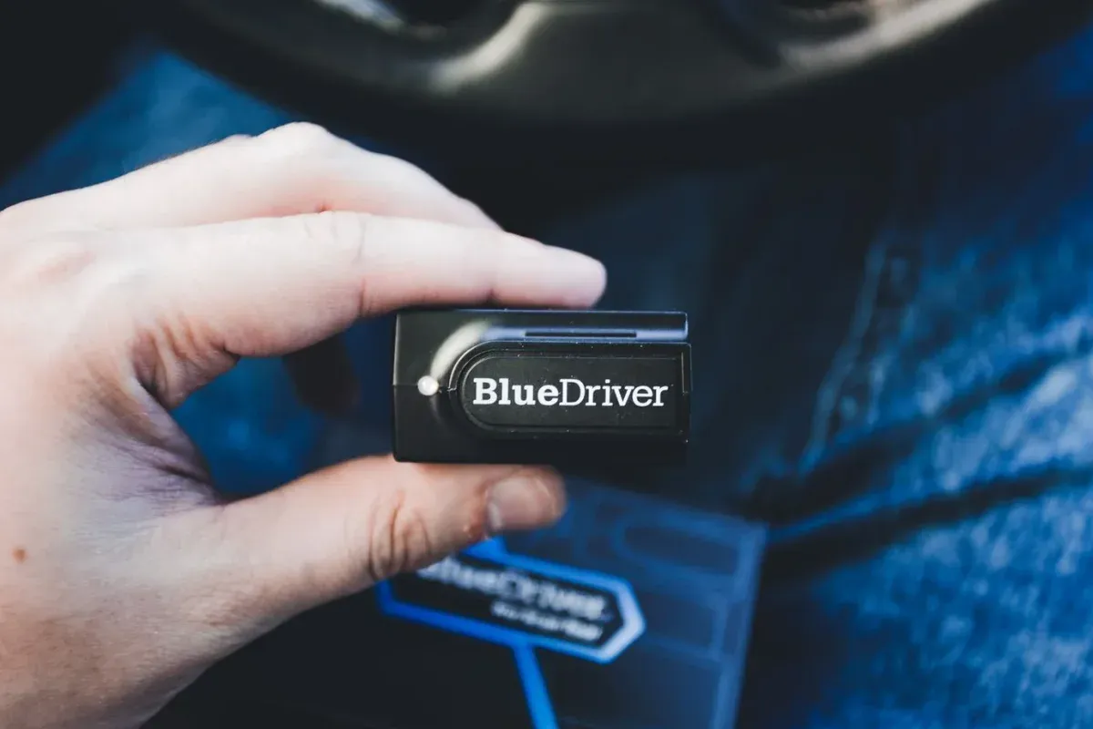 Illustrative stock photograph: Portable vehicle diagnostic device